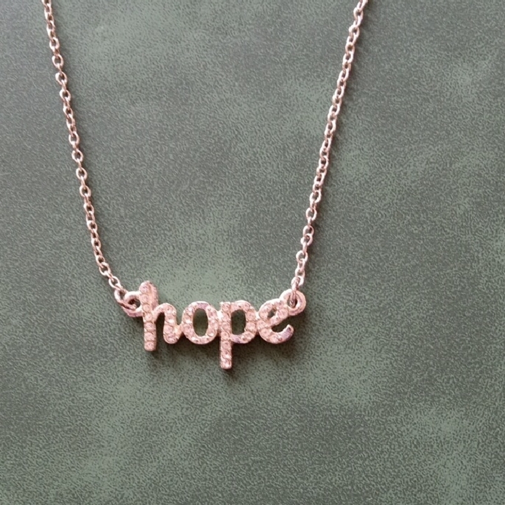 Source Unknown Gold Hope Necklace